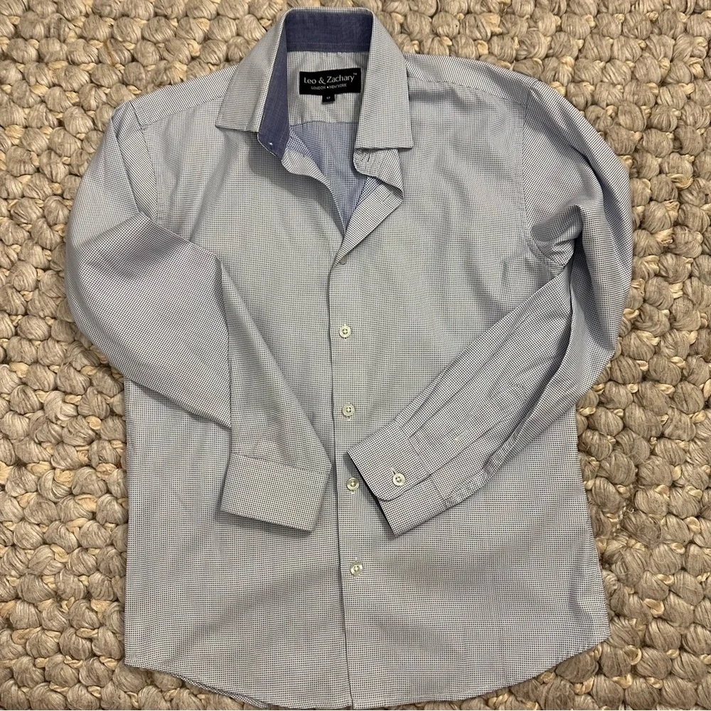 SALE‎ Isaac Mizrahi + more boys dress shirts bundle Blue Check  size 12